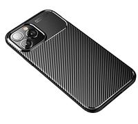 Cruzerlite Coque pour iPhone 14 Pro Max, Carbon Fiber Texture Design Cover Anti-Scratch Shock Absorption Case pour iPhone 14 Pro Max (Carbon Black)