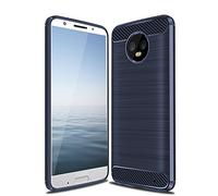 Cruzerlite Coque pour Moto G6 Plus, Carbon Fiber Shock Absorption Slim Case pour Moto G6 Plus/pour Motorola G6 Plus (Blue)