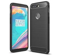 Cruzerlite Coque pour Oneplus 5t, Carbon Fiber Shock Absorption Slim TPU Cover pour Oneplus 5t (Black)