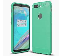 Cruzerlite Coque pour Oneplus 5t, Carbon Fiber Shock Absorption Slim TPU Cover pour Oneplus 5t (Teal)