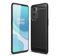 Cruzerlite Coque pour OnePlus 9 Pro, Carbon Fiber Texture Design Cover Anti-Scratch Shock Absorption Case pour OnePlus 9 Pro (Black)