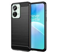 Cruzerlite Coque pour OnePlus Nord 2T en fibre de carbone texturée anti-rayures et absorption des chocs pour OnePlus Nord 2T 5G (2022) (noir)