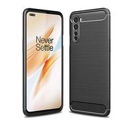 Cruzerlite Coque pour Oneplus Nord, Coque pour Oneplus 8 Nord, Coque pour Oneplus Z, Carbon Fiber Texture Design Case pour Oneplus Nord (2020) (Black)