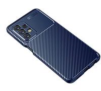 Cruzerlite - Coque pour Samsung Galaxy A23 - Texture en fibre de carbone - Anti-rayures - Absorption des chocs - Bleu carbone