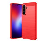 CruzerLite Coque pour Samsung Galaxy A27 5G, texture en fibre de carbone, anti-rayures et absorption des chocs, conçue pour Samsung Galaxy A27 5G (2026) (rouge)