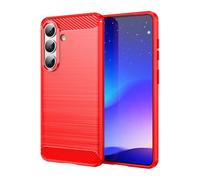 CruzerLite Coque pour Samsung Galaxy S Plus, texture en fibre de carbone, anti-rayures et absorption des chocs, conçue pour Samsung Galaxy S Plus (2026) (rouge)