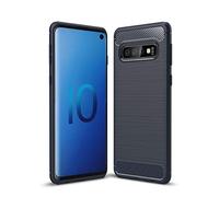 Cruzerlite Coque pour Samsung Galaxy S10, Carbon Fiber Shock Absorption Slim Case pour Samsung Galaxy S10 (Blue)