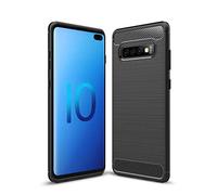 Cruzerlite Coque pour Samsung Galaxy S10 Plus, Carbon Fiber Shock Absorption Slim Case pour Samsung Galaxy S10 Plus (Black)