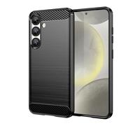 CruzerLite Coque fabriquée pour Samsung Galaxy S25, texture en fibre de carbone, coque anti-rayures et absorption des chocs pour Samsung Galaxy S25 (2015) (noir)