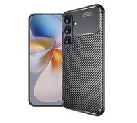 CruzerLite Coque fabriquée pour Samsung Galaxy S25, texture en fibre de carbone, coque anti-rayures et absorption des chocs pour Samsung Galaxy S25 (2015) (noir carbone)