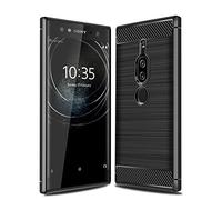 Cruzerlite Coque pour Sony Xperia XZ2 Premium, Carbon Fiber Shock Absorption Slim Case pour Sony Xperia XZ2 Premium (2018) (Black)