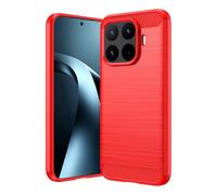 CruzerLite Coque pour Xiaomi 17T Pro, texture en fibre de carbone, anti-rayures et absorption des chocs conçue pour Xiaomi 17T Pro (2026) (rouge)