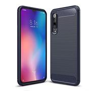 Cruzerlite Coque pour Xiaomi Mi 9 SE, Carbon Fiber Shock Absorption Slim TPU Cover pour Xiaomi Mi 9 SE (Blue)