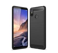 Cruzerlite Coque pour Xiaomi Mi Max 3, Carbon Fiber Shock Absorption Slim TPU Cover pour Xiaomi Mi Max 3 (Black)