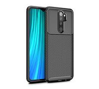 Cruzerlite Coque Redmi Note 8 Pro, Carbon Fiber Texture Design & Leather Texture Design Back Cover Anti-Scratch Shock Absorption Case for Xiaomi Redmi Note 8 Pro (Carbon Black)