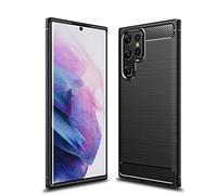 CruzerLite Coque Samsung Galaxy S22 Ultra Texture Fibre de Carbone Anti-rayures Absorption des Chocs (Noir)