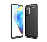 Cruzerlite Coque Xiaomi Mi 10T, Coque Xiaomi Mi 10T Pro, Carbon Fiber Texture Design Cover for Xiaomi Mi 10T/ 10T Pro (2020) (Black)