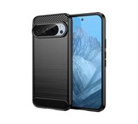 Cruzerlite de Protection Coque pour Google Pixel 9 Pro, Texture en Fibre de Carbone, Anti-Rayures, Absorption des Chocs, conçue pour Pixel 9/9 Pro (2024), Noir