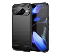 Cruzerlite Coque de protection pour Google Pixel 10 Pro, texture en fibre de carbone, anti-rayures, absorption des chocs, noire