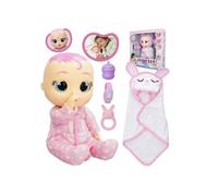Cry Babies Bébé qui pleure Newborn Coney, poupée + accessoires, interactive, grande 30 cm, larmes et sons