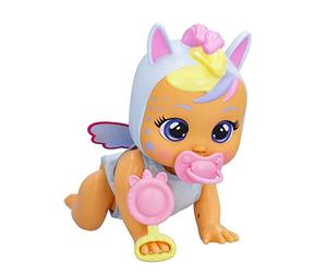 Cry Babies Crawling Jenna, Poupée Interactive Crawling Jenna Gattona Vraiment et Joue des Sons de bébé réalistes pleure de Vraies Larmes Quand il perd la tétine, Jouet Filles et Enfants +18 Mois