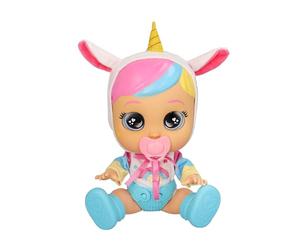 CRY BABIES Day Care Dreamy, Poupée avec Une Tenue de Crèche et 3 Accessoires, Elle Pleure de Vraies Larmes, Jouet Cadeau pour Enfants à partir de 18 Mois