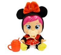 Cry Babies Disney Minnie Poupée bébé en Peluche Poupon Loving Care inspiré de Minnie Mouse, Comprend 3 Accessoires et pleure de Vraies Larmes. Filles/garçons à partir de 3 Ans