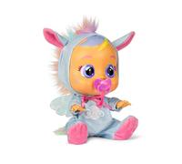 CRY BABIES Fantasy Jenna Le Pégase bleu | Poupée interactive qui pleure de vraies Larmes avec tétine et pyjama - Poupon idéal pour enfants +18 Mois