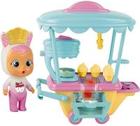 CRY BABIES MAGIC TEARS Le Chariot de Coney - Mini poupée et son chariot à pâtisserie, avec vapeur et effet de lumière