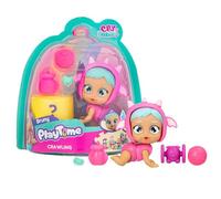 Cry Babies Playtime Day Care Crawling Bruny, Mini Poupée Rampante, avec 5+ Accessoires, Rampe et Pleure de Vraies Larmes, avec Un Révélation Magique, Jouet Cadeau pour Enfants de 4 à 6 Ans