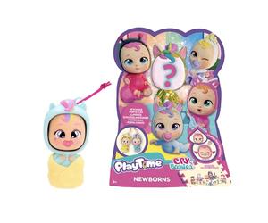 CRY BABIES PLAYTIME Nouveaux porte-clés de nouveau-nés à collectionner avec visages changeants et couverture en silicone Enfants dès 3 ans