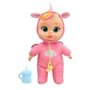 Cry Babies Real Love Hannah Poupée bébé Poupées Qui ouvrent et Ferment Les Yeux, avec des Larmes Lumineuses et 2 Accessoires Inclus pour Filles/garçons à partir de 3 Ans
