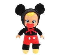 Cry Babies Tiny Cuddles Disney Mickey, Poupée Douce de 25 cm, Pleure de Vraies Larmes, Pyjama Disney, Jouet Cadeau pour Garçons et Filles +18 Mois
