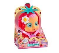 CRY BABIES Tutti Frutti Ella la fraise | Poupée interactive qui pleure de vraies Larmes avec pyjama parfumé au fruit - Poupon idéal pour enfants +18 Mois