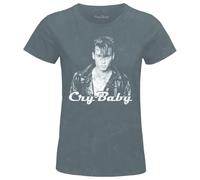 Cry Baby « Baby Johnny » WOCRYBATS007 T-Shirt Femme, Gris délavé S