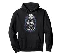 Cry Pretty Die Loud Crying Moon Emo Sweat à Capuche