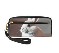 Cry Trousse à crayons avec imprimé lapin blanc pour filles, étudiants, cosmétiques, pour l'école, le bureau, les voyages