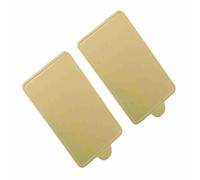 Cryfokt 100 Planches à Gâteaux en Mousse Dorée, en Papier, Idéales pour Vendre des Gâteaux, Plateau à Cupcakes pour le Plaisir de la Cuisine en Famille (grand rectangle)