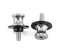 Cryfokt 2 Pcs 6/8/10 Mm CNC Support Arrière Bras Oscillant Bobine Curseur - Bobines de Bras Oscillant de Moto Robustes et Stables - Facile à Installer - Convient aux Propriétaires de Vélos (argent