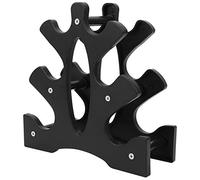 Cryfokt 3 Niveaux Arbre Forme Rack Haltères, PP Maison Gymnase Rangement | Support de poids peu encombrant, construction en PP durable, avec base de trépied robuste pour l\'organisation de la salle