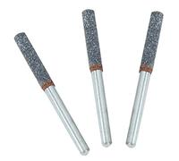 Cryfokt 3 Pièces Affûteuse de Tronçonneuse Diamantée Ensemble de Limes en Pierre de Bavure Outil D'affûtage Durable de Haute dureté pour Outil Rotatif Tête de Meulage 4mm 5/32 Pouces