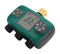 Cryfokt 3 Zone Sprinkler Timer LCD Display Irrigation Controller | Raccord d\'entrée en laiton, trois plans d\'arrosage séparés, sécurité enfant, boîtier IPX5, fonctionnement facile du bouton.
