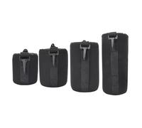 Cryfokt 4PCS Sac de Rangement pour Objectif en Néoprène Noir Élastique Absorbant Les Chocs avec Crochet pour Un Transport et Un Changement Faciles D'Objectif Adapté à Divers Objectifs D'Appareil