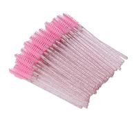 Cryfokt 50pcs Brosse à Cils Jetable en Nylon de Haute qualité pour un Maquillage Naturel, Toilettage Facile des Cils et des Sourcils, Portable pour Outil de Maquillage de Voyage en Rose (Rosâtre)