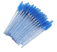 Cryfokt 50pcs Brosse à Cils Jetable en Nylon de Haute qualité pour un Maquillage Naturel, Toilettage Facile des Cils et des Sourcils, Portable pour Outil de Maquillage de Voyage en Rose (BLUE)