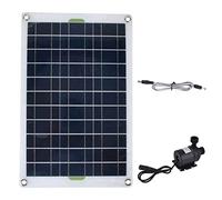 Cryfokt 800L/h 12V DC à Faible Bruit, Kit de Pompe à Eau Solaire en Plastique de Silicone Robuste et, Pompe Solaire de Bassin à Panneau pour Bain D'oiseaux de Jardin, Aquariums, Petit étang