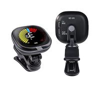 Cryfokt Accordeur de Guitare électronique à écran LCD avec Batterie Rechargeable pour Violon ukulélé, Accordeur Automatique de Haute Précision pour les Amateurs de Musique, 1,9x1x1,6 Pouces (Noir