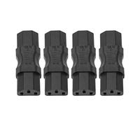 Cryfokt Adaptateur d'alimentation IEC320 C13 à C13 Compact et Durable pour Ordinateur Portable, Serveur PDU, Prise UPS, 4 Connecteurs de Convertisseur de Puissance en PVC pour Utilisation au Bureau