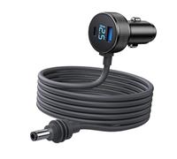 Cryfokt Adaptateur de Briquet de Cigare de Voiture Satellite, Chargeur de Voiture Satellite Câble électrique DC Affichage Numérique Intelligent Contrôle de Température Gris Noir pour les Camions (#1)