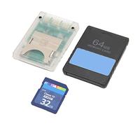 Cryfokt Adaptateur de Carte de Console, Lecteur Plug and Play avec Carte de Stockage 32 Go 64 Mo FMCBV1.966 (Consoles de graisse)